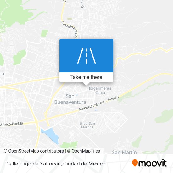 Mapa de Calle Lago de Xaltocan