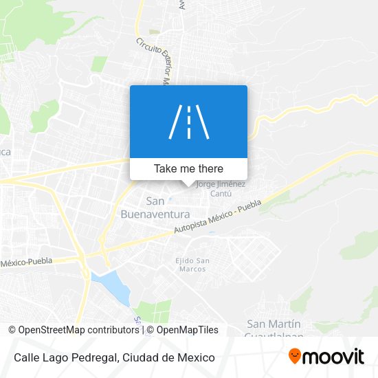 Calle Lago Pedregal map