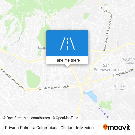 Privada Palmera Colombiana map