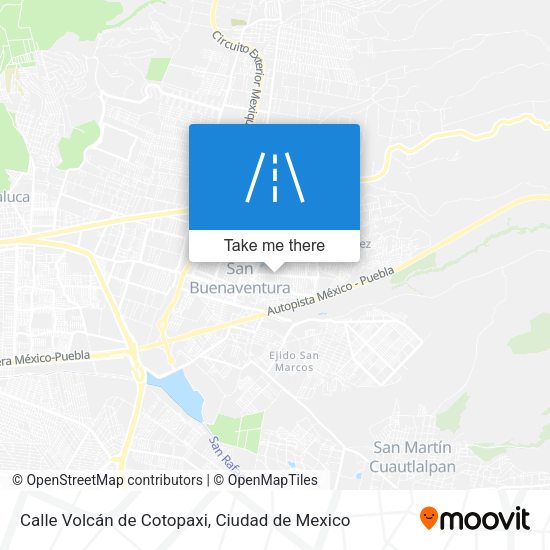 Calle Volcán de Cotopaxi map