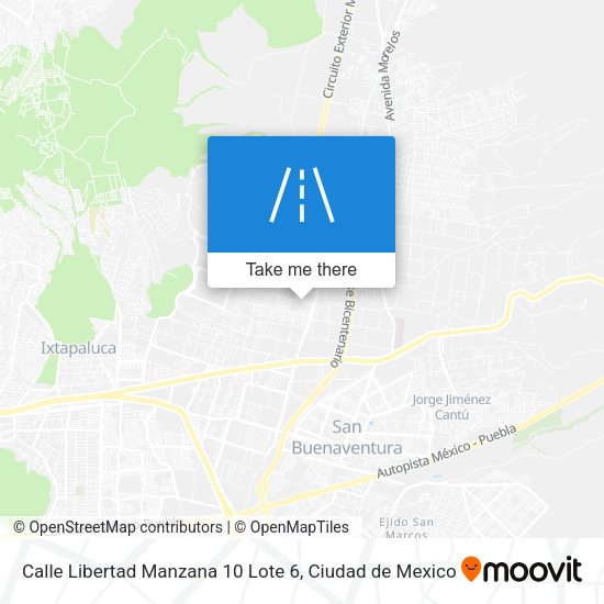Calle Libertad Manzana 10 Lote 6 map