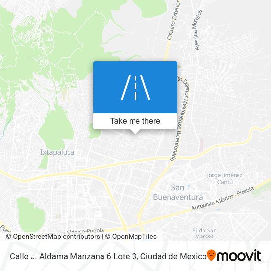 Calle J. Aldama Manzana 6 Lote 3 map