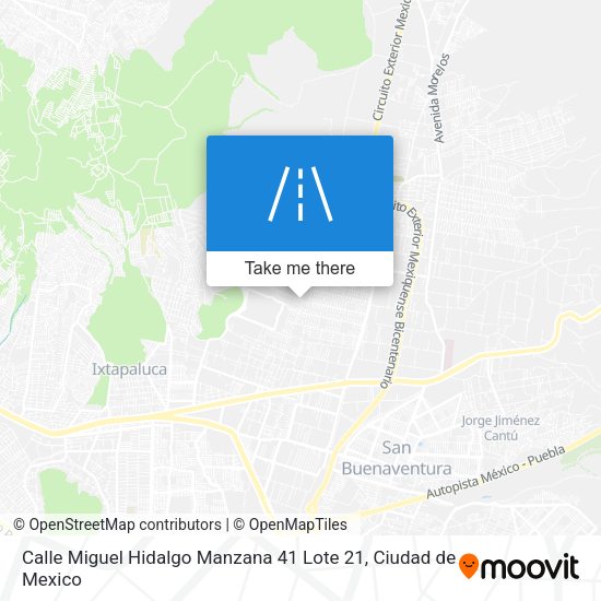 Calle Miguel Hidalgo Manzana 41 Lote 21 map