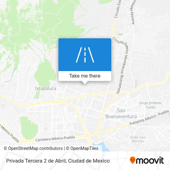 Privada Tercera 2 de Abril map