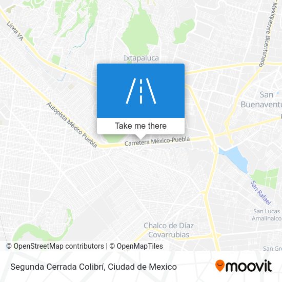 Segunda Cerrada Colibrí map