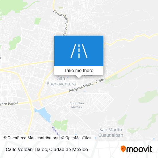 Calle Volcán Tláloc map