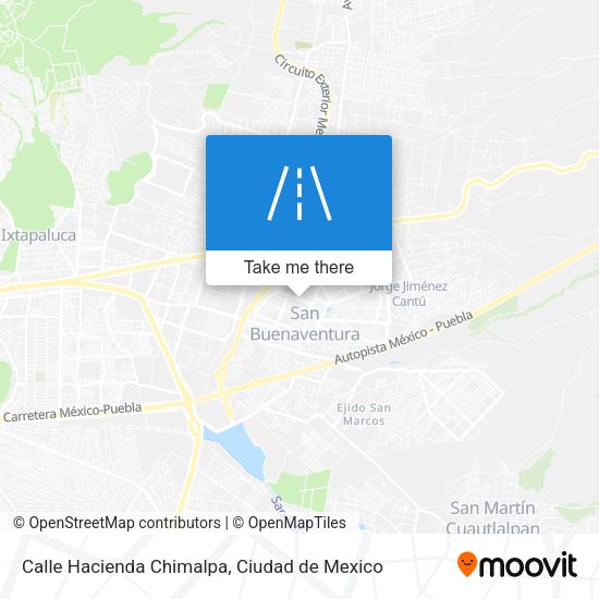 Calle Hacienda Chimalpa map