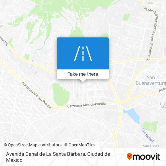 Avenida Canal de La Santa Bárbara map