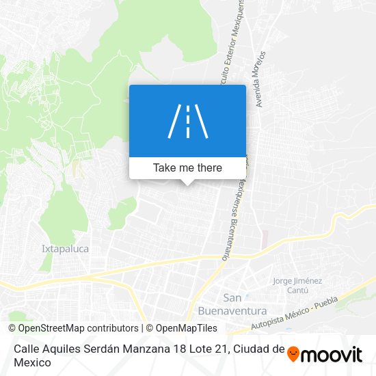 Mapa de Calle Aquiles Serdán Manzana 18 Lote 21