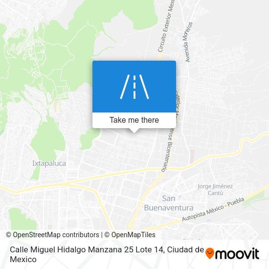 Calle Miguel Hidalgo Manzana 25 Lote 14 map