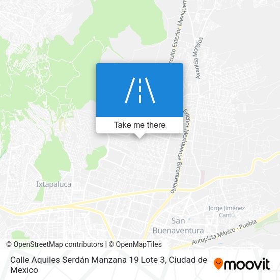 Calle Aquiles Serdán Manzana 19 Lote 3 map