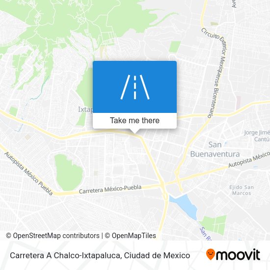 Carretera A Chalco-Ixtapaluca map