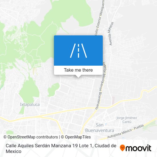 Calle Aquiles Serdán Manzana 19 Lote 1 map