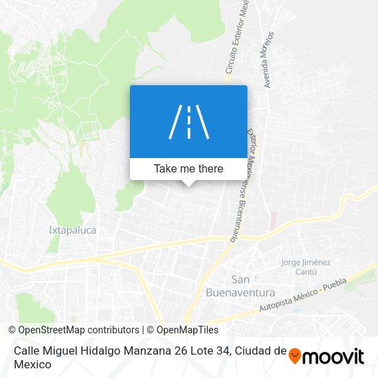 Calle Miguel Hidalgo Manzana 26 Lote 34 map