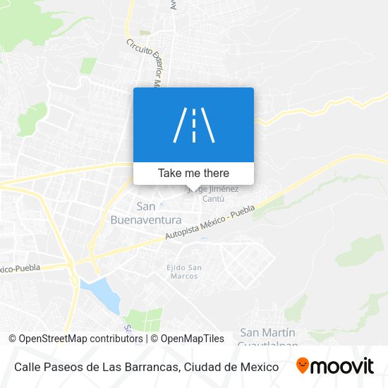 Calle Paseos de Las Barrancas map