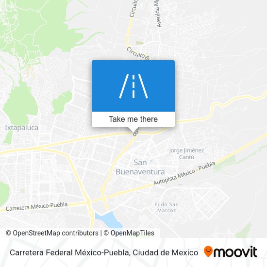 Carretera Federal México-Puebla map