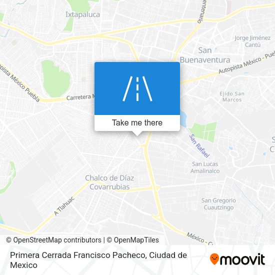 Primera Cerrada Francisco Pacheco map