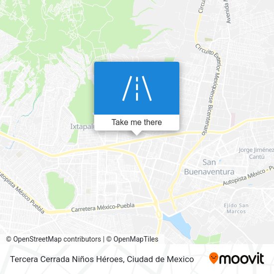 Tercera Cerrada Niños Héroes map