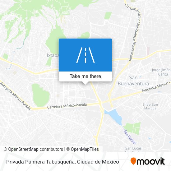 Privada Palmera Tabasqueña map