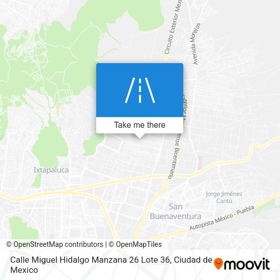 Calle Miguel Hidalgo Manzana 26 Lote 36 map