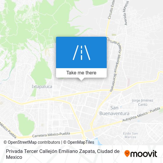 Mapa de Privada Tercer Callejón Emiliano Zapata