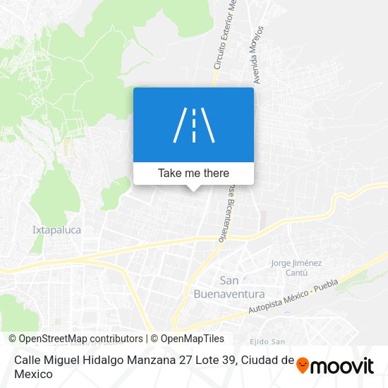 Calle Miguel Hidalgo Manzana 27 Lote 39 map