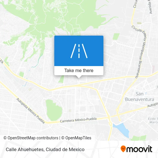 Calle Ahuehuetes map