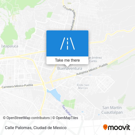 Calle Palomas map