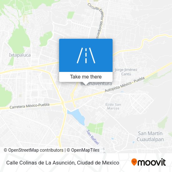Mapa de Calle Colinas de La Asunción