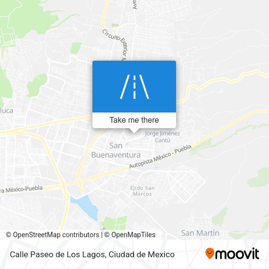 Mapa de Calle Paseo de Los Lagos