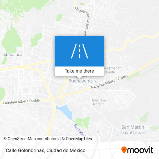 Calle Golondrinas map
