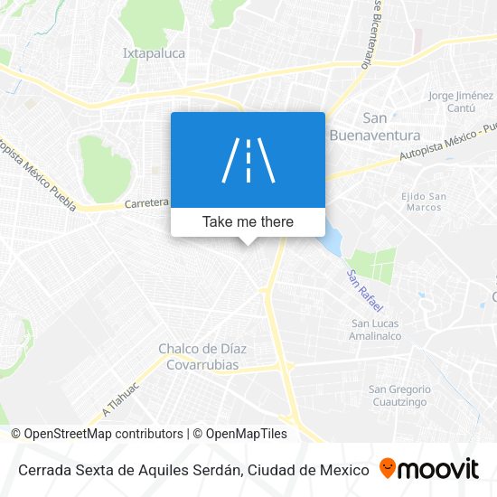 Mapa de Cerrada Sexta de Aquiles Serdán