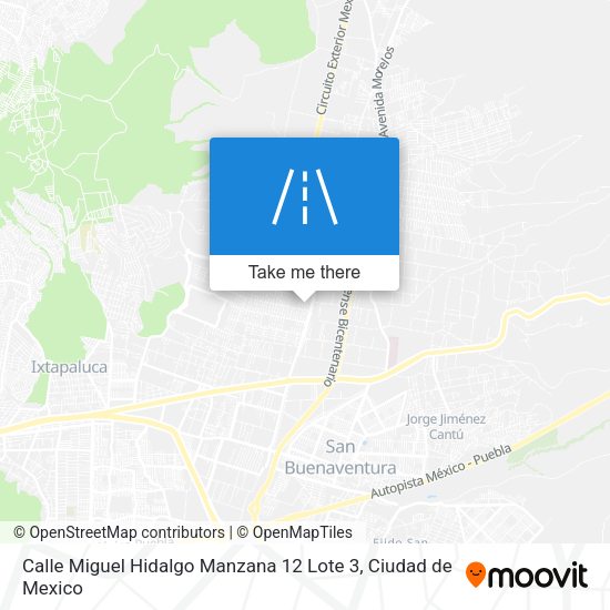 Calle Miguel Hidalgo Manzana 12 Lote 3 map