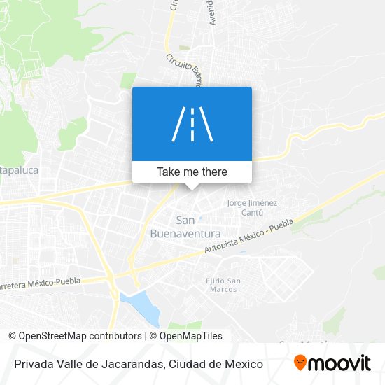 Privada Valle de Jacarandas map