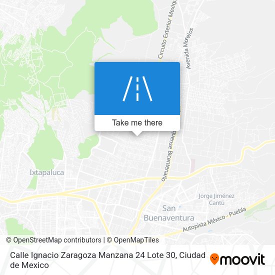 Calle Ignacio Zaragoza Manzana 24 Lote 30 map