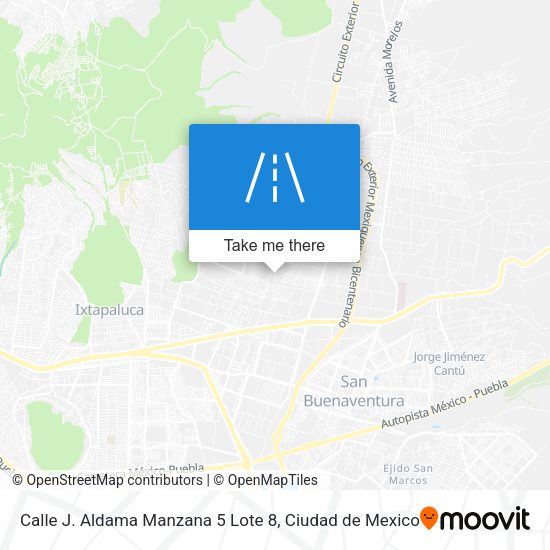Calle J. Aldama Manzana 5 Lote 8 map