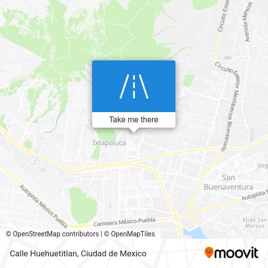 Mapa de Calle Huehuetitlan