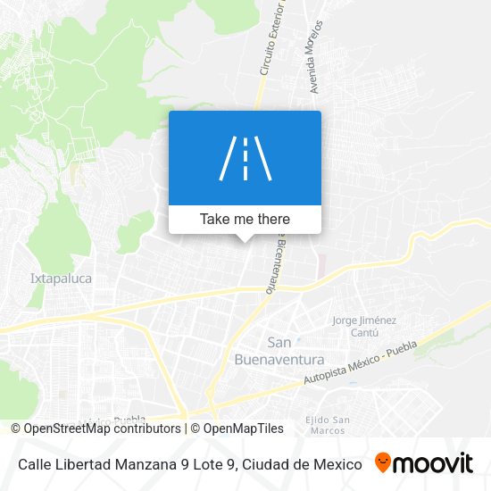 Calle Libertad Manzana 9 Lote 9 map