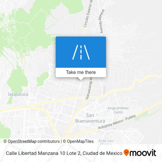 Mapa de Calle Libertad Manzana 10 Lote 2