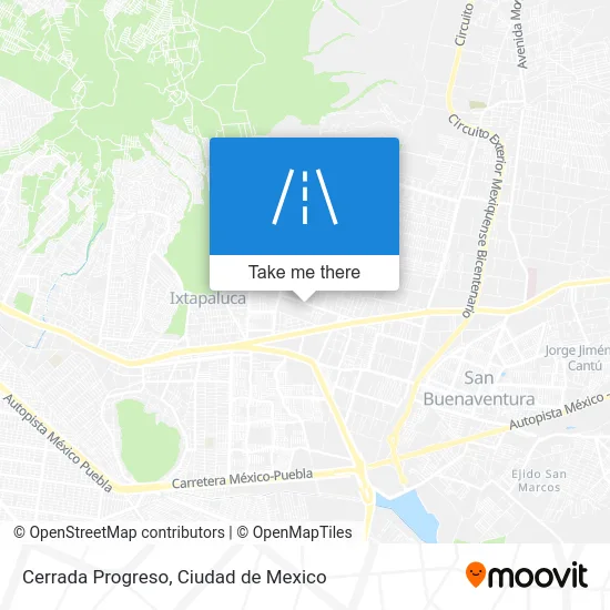 Cerrada Progreso map