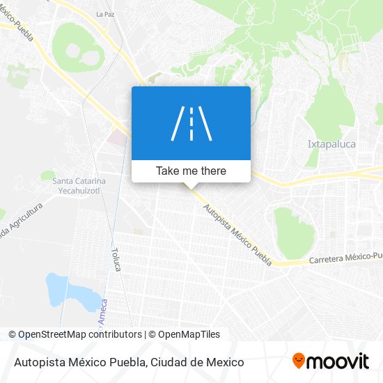 Mapa de Autopista México Puebla