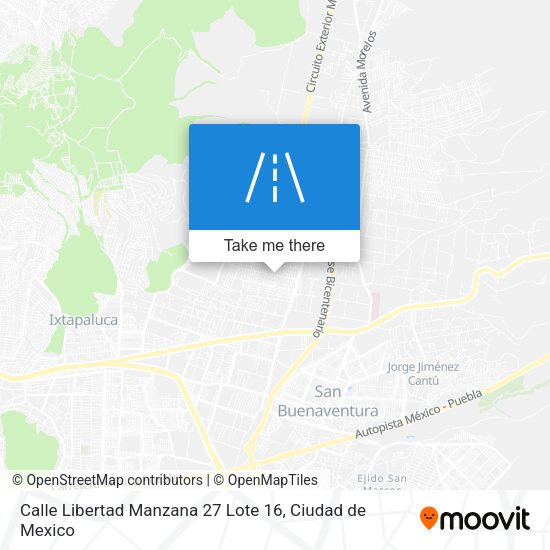 Calle Libertad Manzana 27 Lote 16 map
