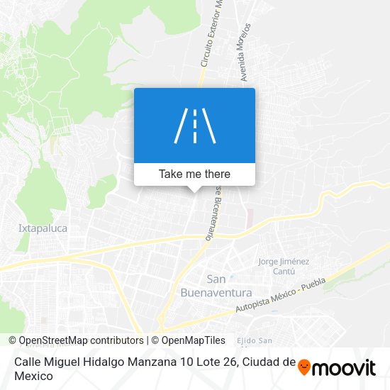 Calle Miguel Hidalgo Manzana 10 Lote 26 map