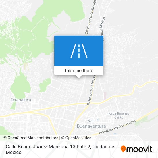 Calle Benito Juárez Manzana 13 Lote 2 map