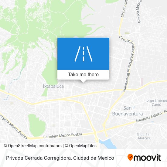Mapa de Privada Cerrada Corregidora