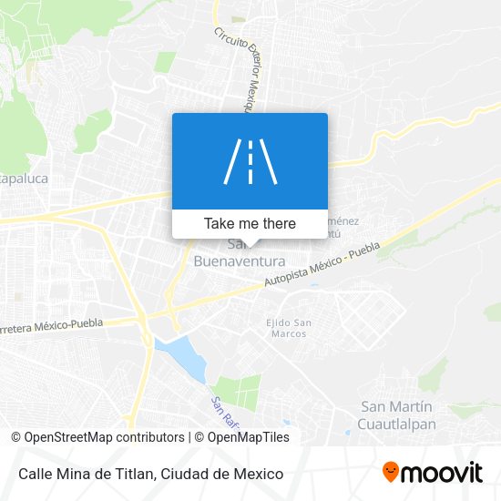 Mapa de Calle Mina de Titlan