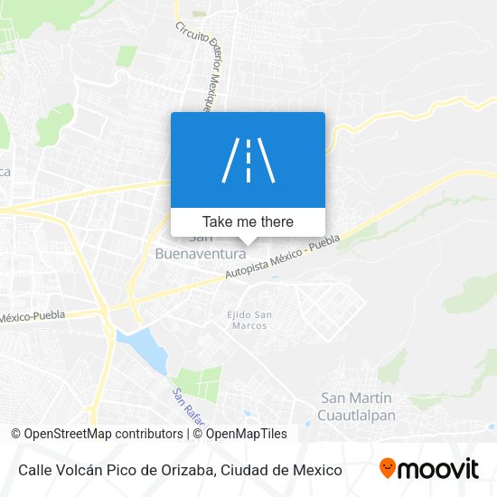 Calle Volcán Pico de Orizaba map