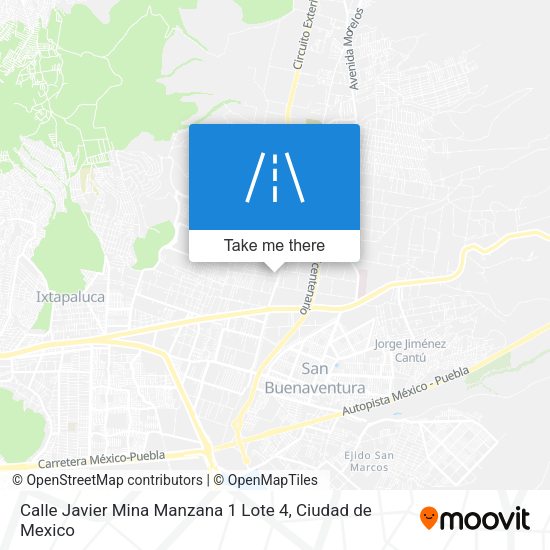 Calle Javier Mina Manzana 1 Lote 4 map
