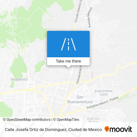 Mapa de Calle Josefa Ortiz de Domínguez