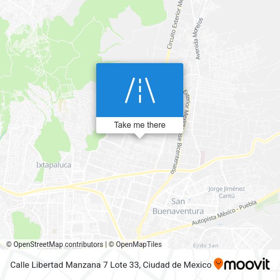 Mapa de Calle Libertad Manzana 7 Lote 33